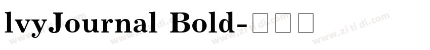 lvyJournal Bold字体转换